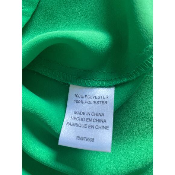 Violet & Claire‎ Kelly Green Lane Up Sleeveless Blouse Sz S - Picture 7 of 7
